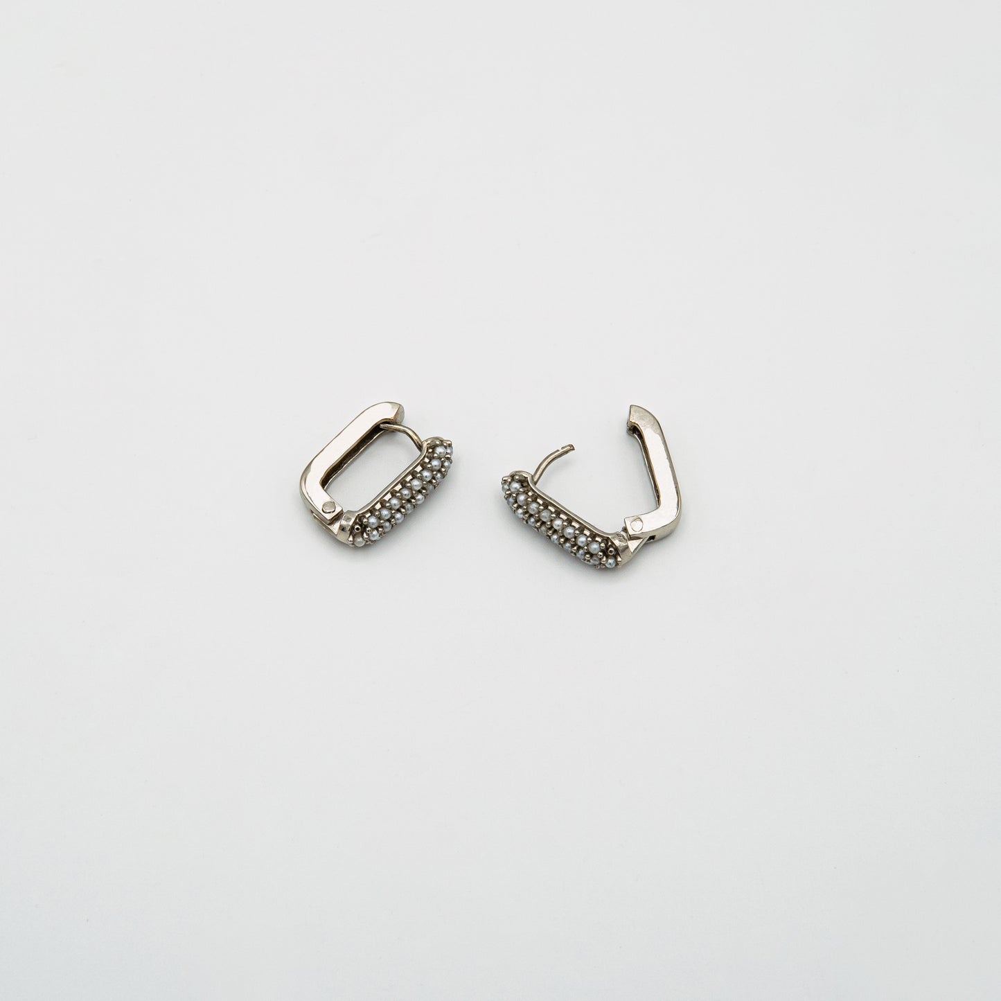 Pearl Halo Hoop Earring