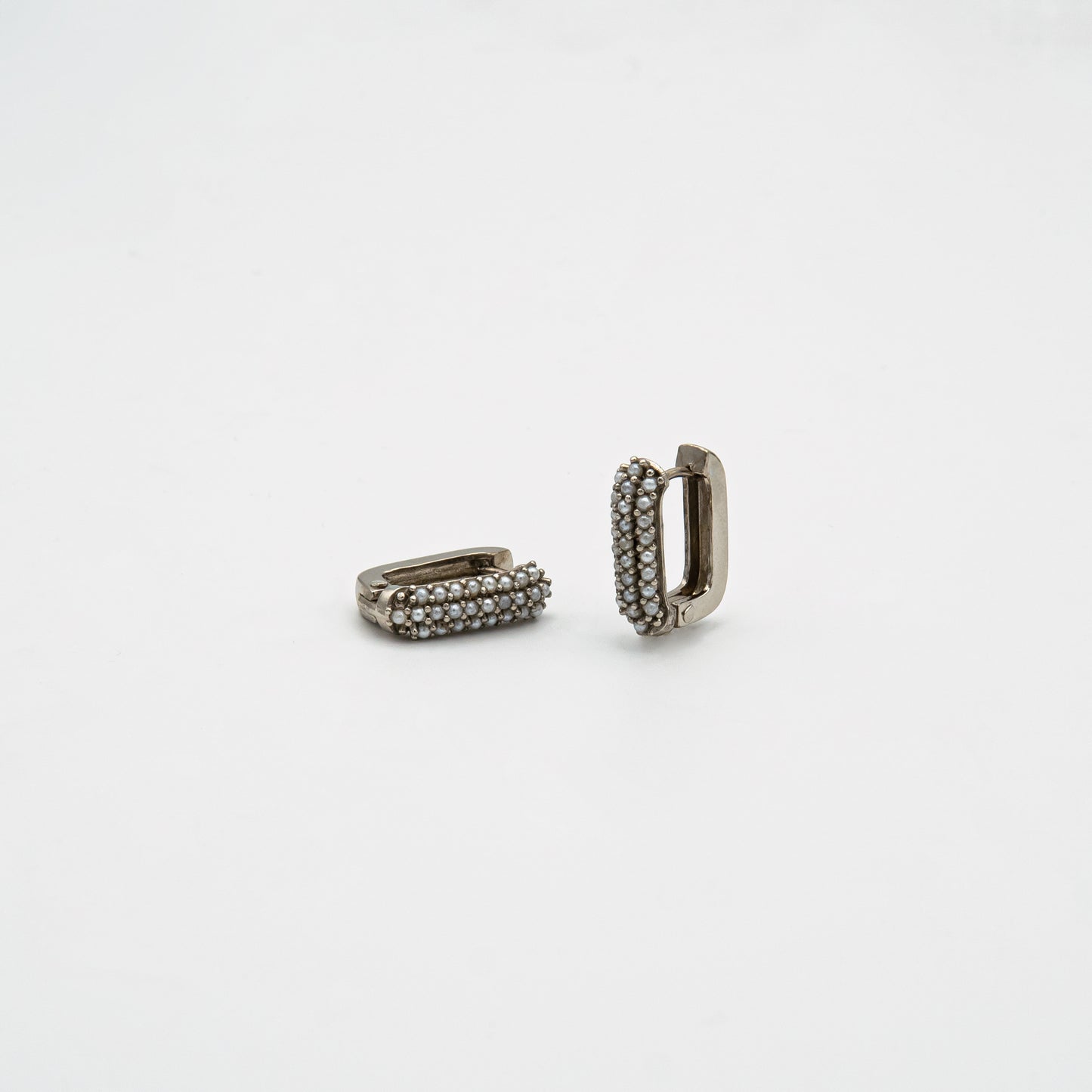 Pearl Halo Hoop Earring
