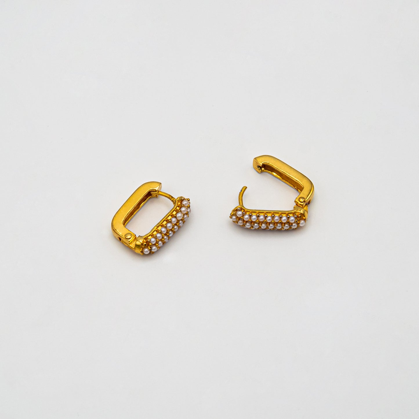 Pearl Halo Hoop Earring
