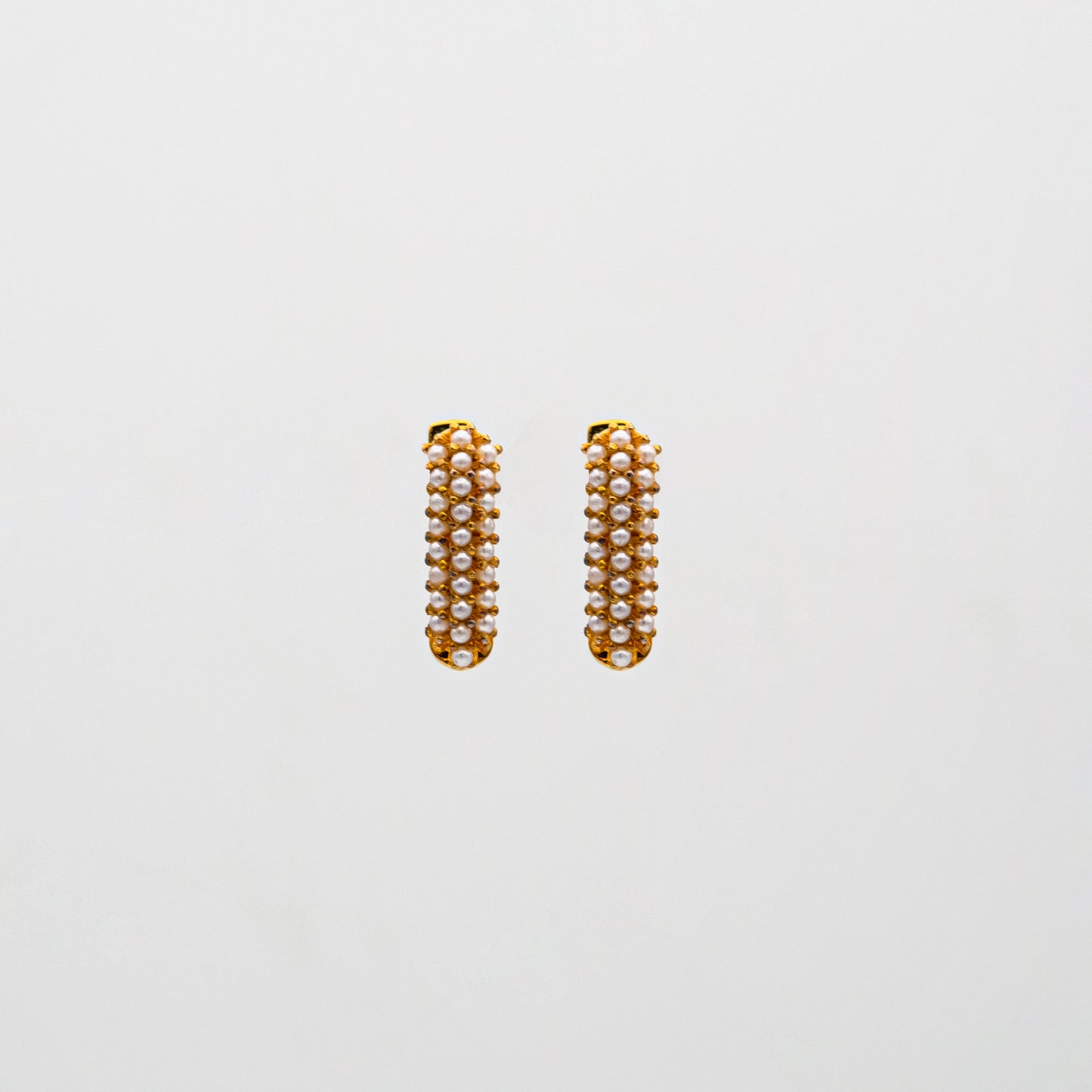 Pearl Halo Hoop Earring