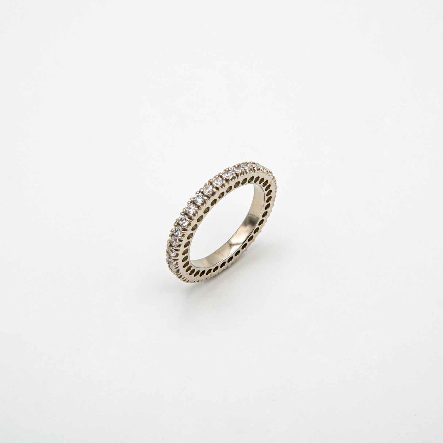 White Stacker Band Ring