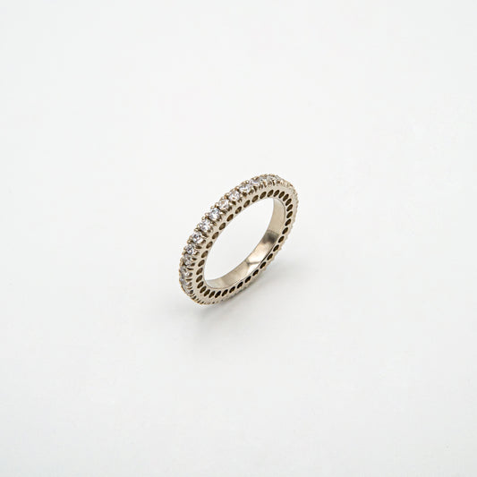 White Stacker Band Ring