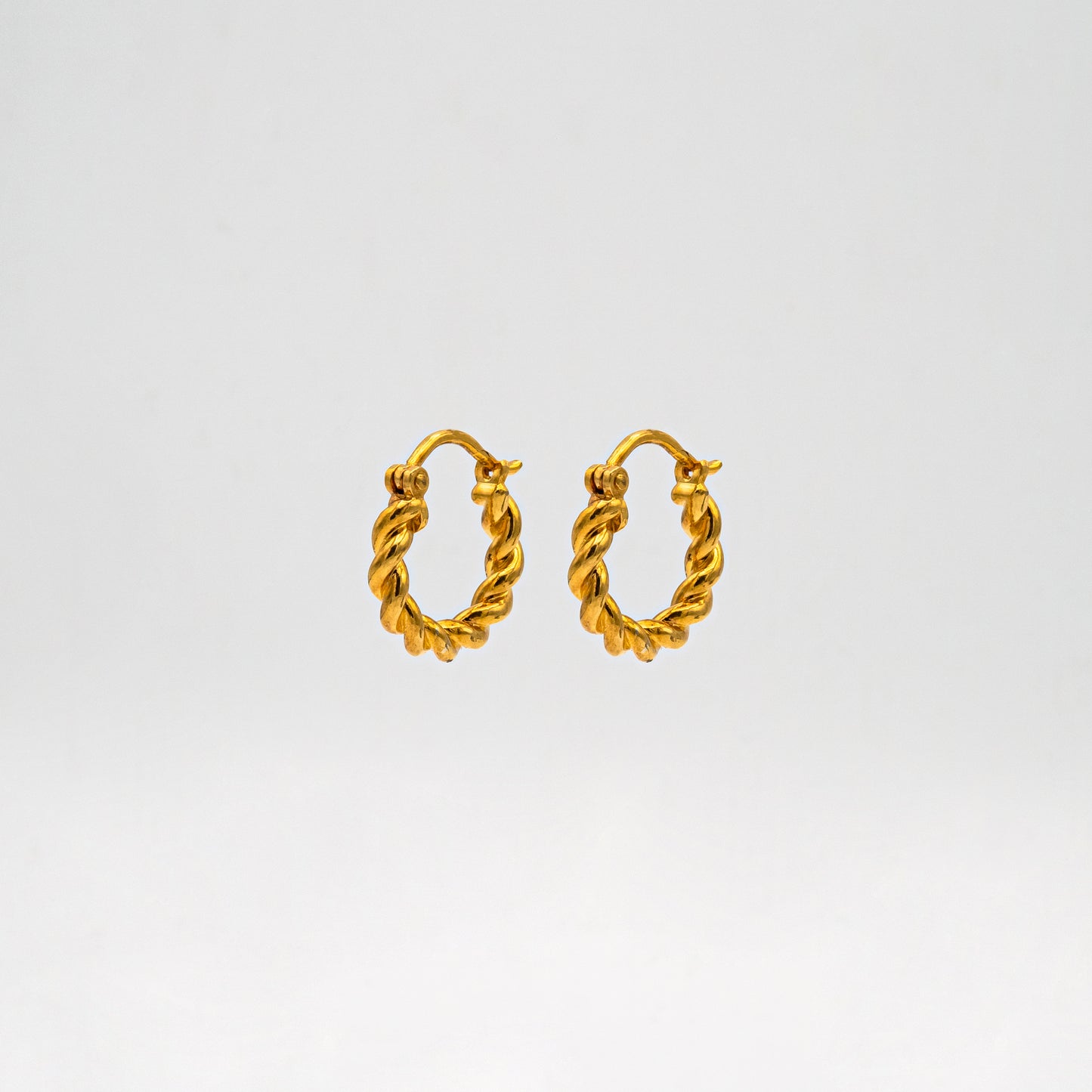 Croissant Twist Hoop Earrings