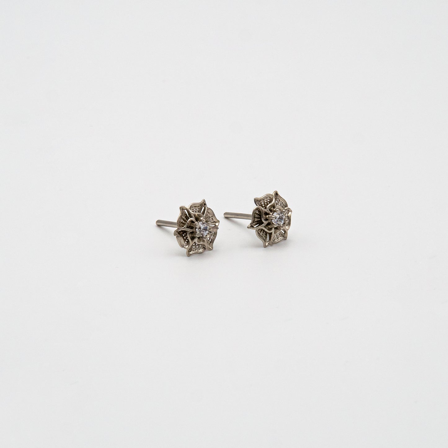 3D Rose Stud Earrings