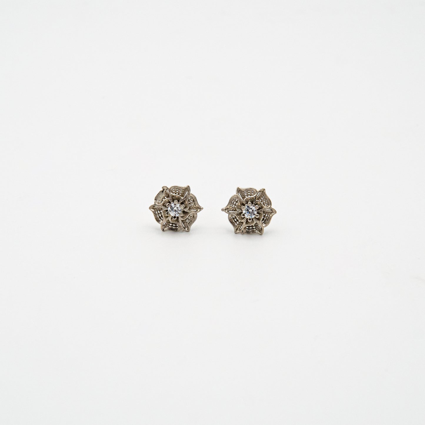 3D Rose Stud Earrings