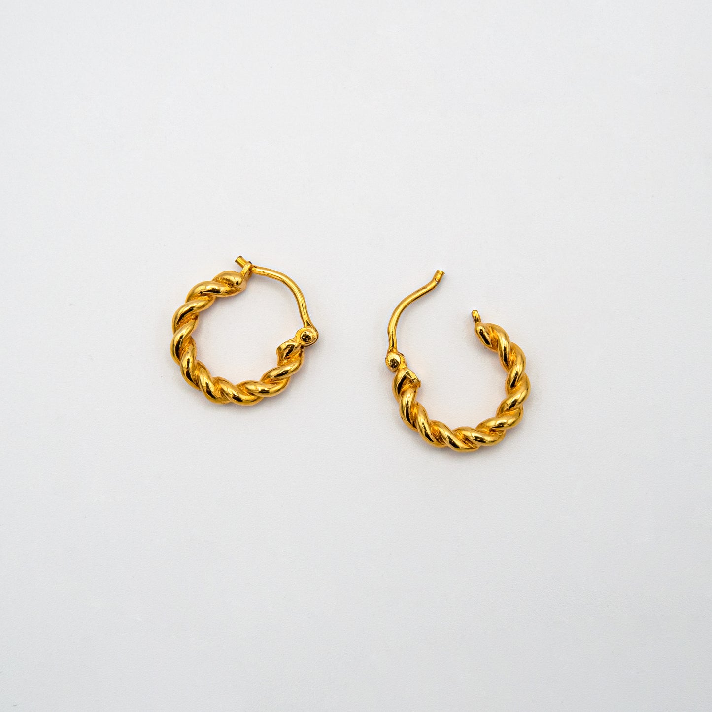 Croissant Twist Hoop Earrings