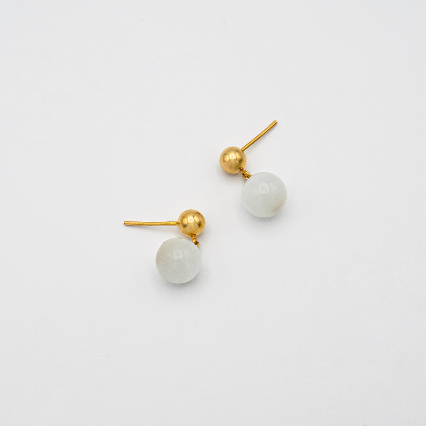 Drop Earring With Milky Quartz