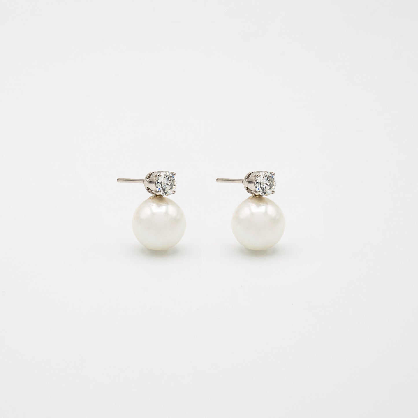 Drop Zircon Earring With Pearl