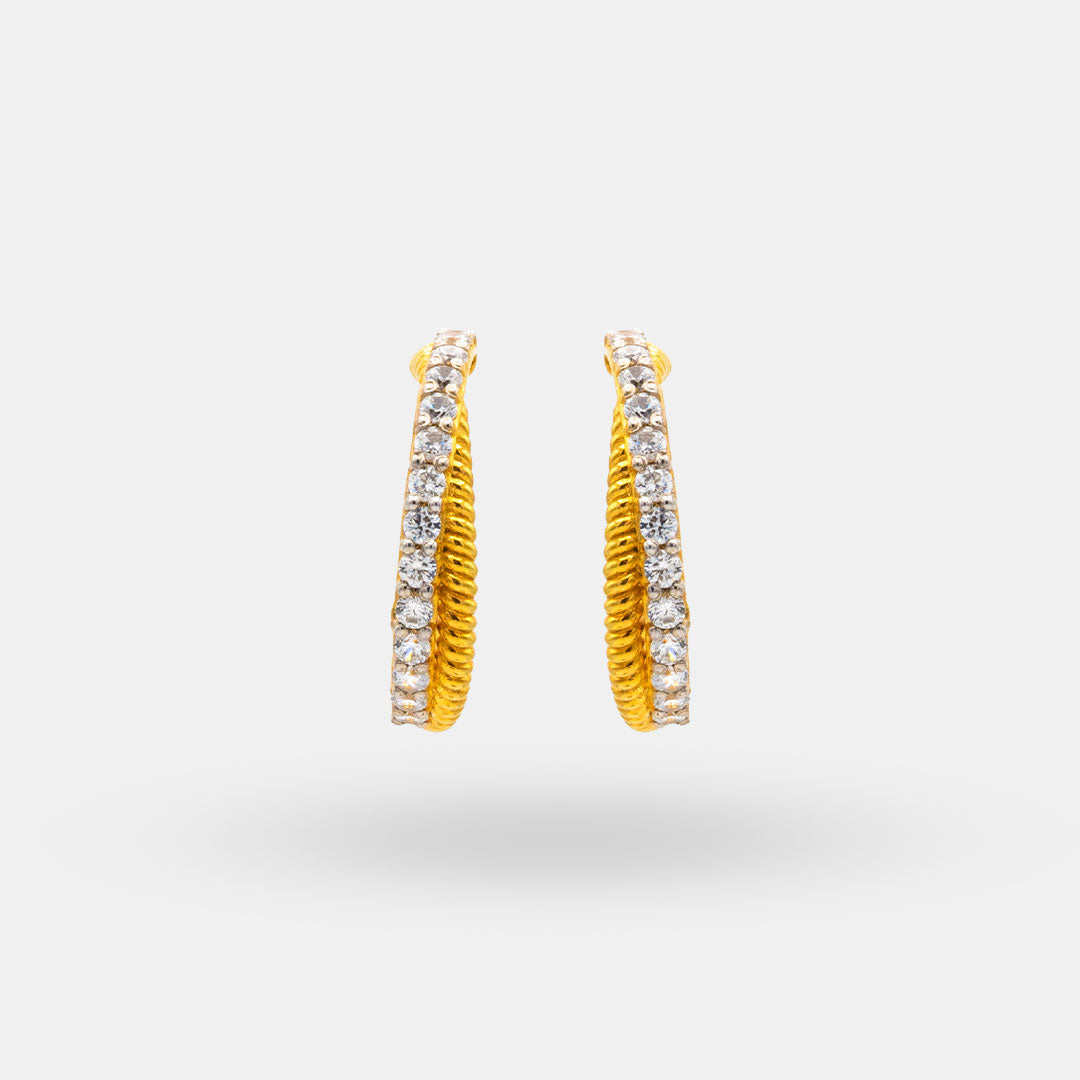 Crossover Hoop Earrings