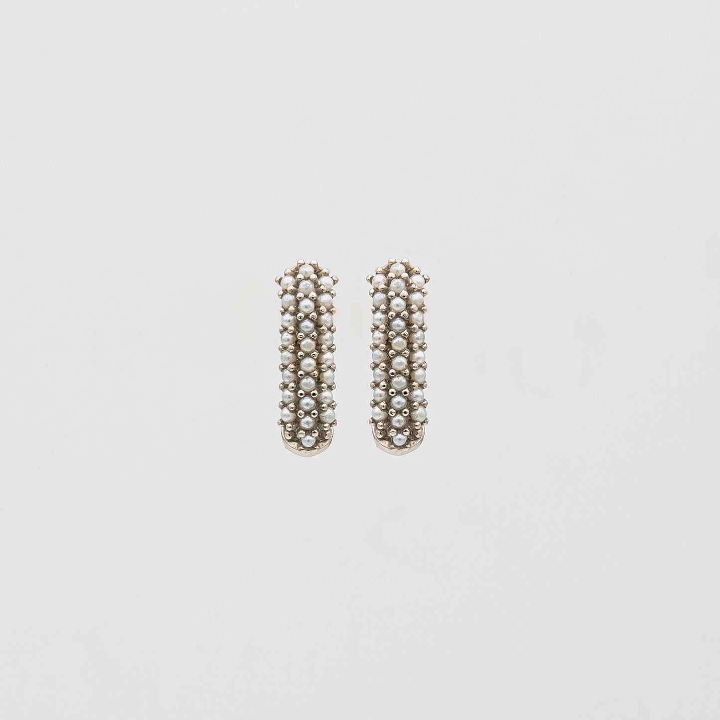 Pearl Halo Hoop Earring