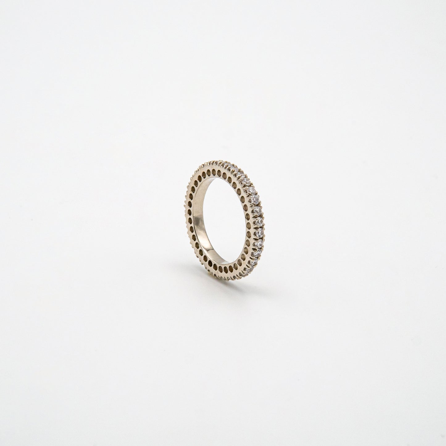 White Stacker Band Ring