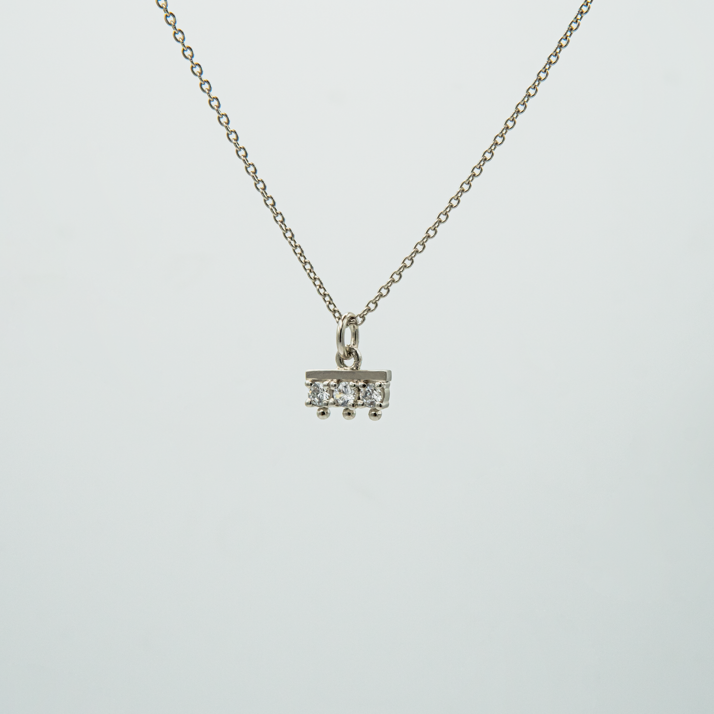 3 Stones Bar Pendant