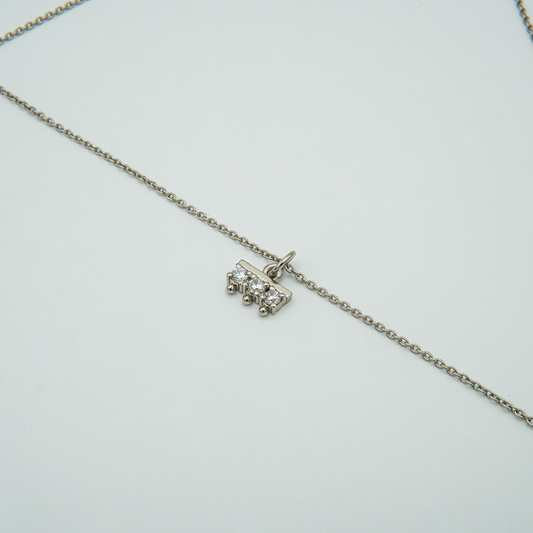 3 Stones Bar Pendant