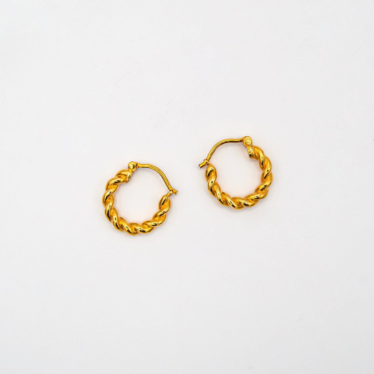 Croissant Twist Hoop Earrings