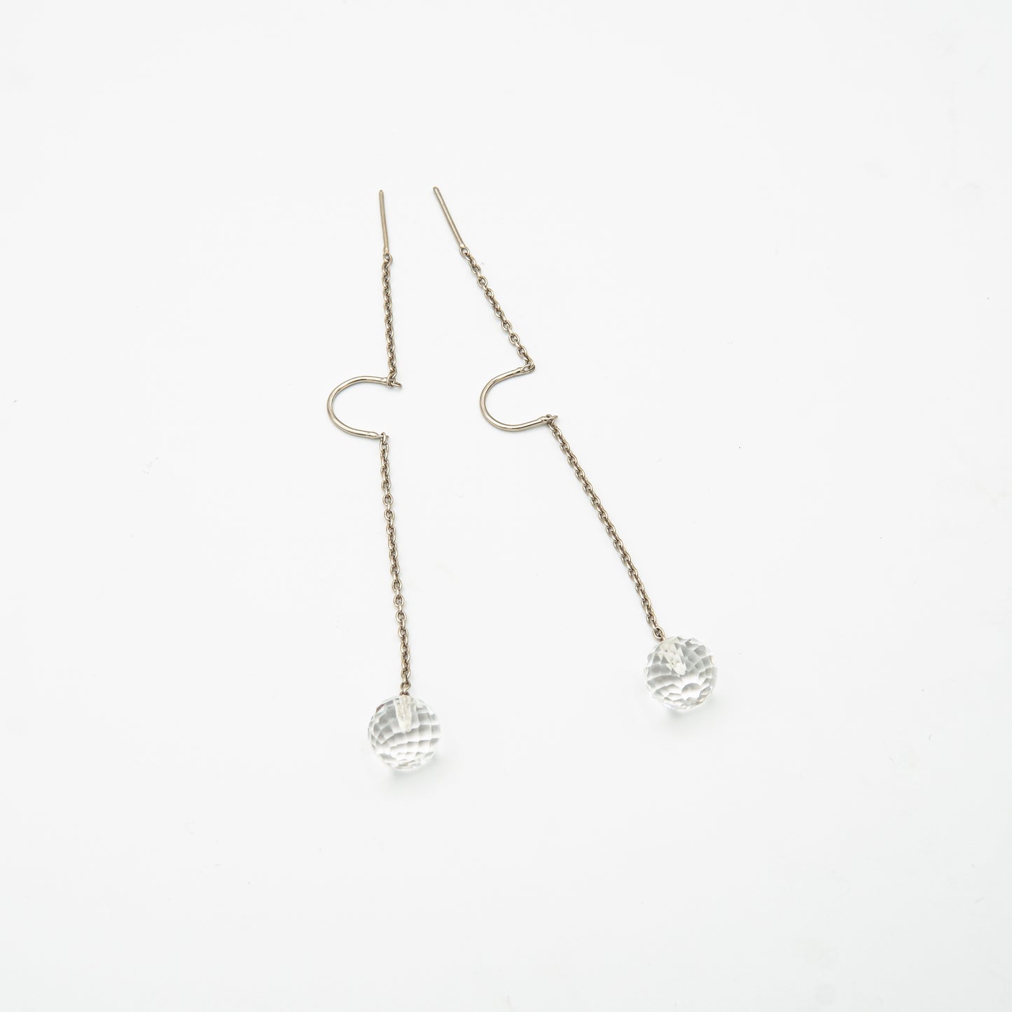 Clear Quartz Thread Earrings