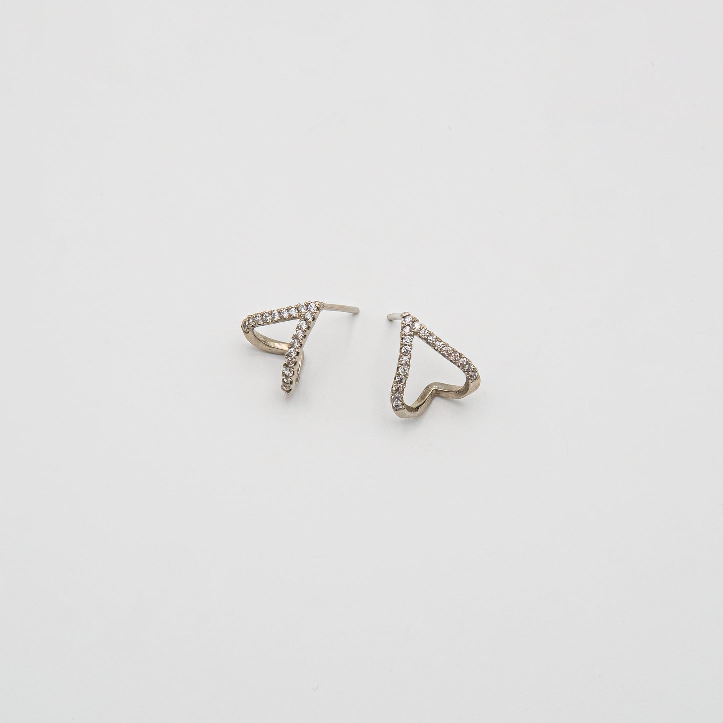 Open Chevron Stud Earrings