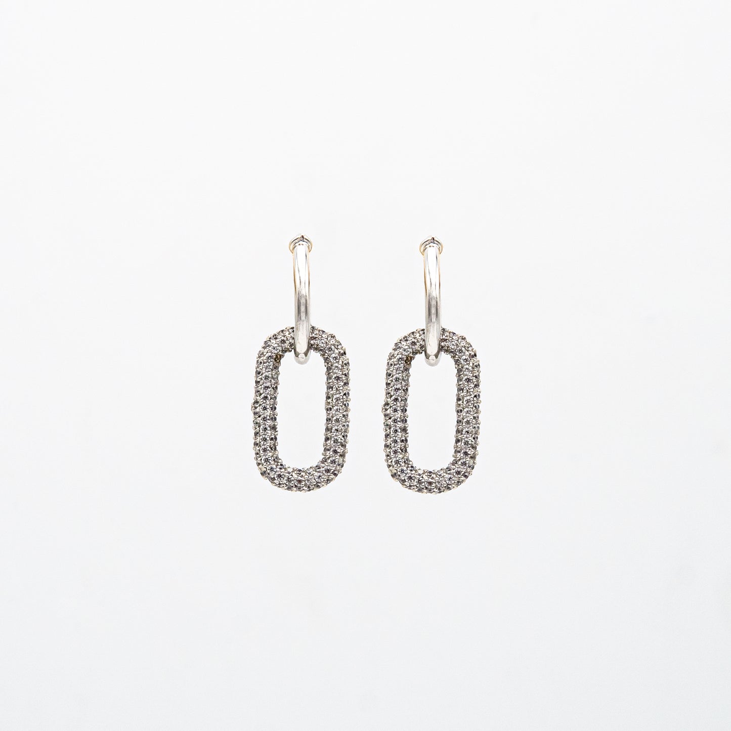 Oval Link Dangling Earrings