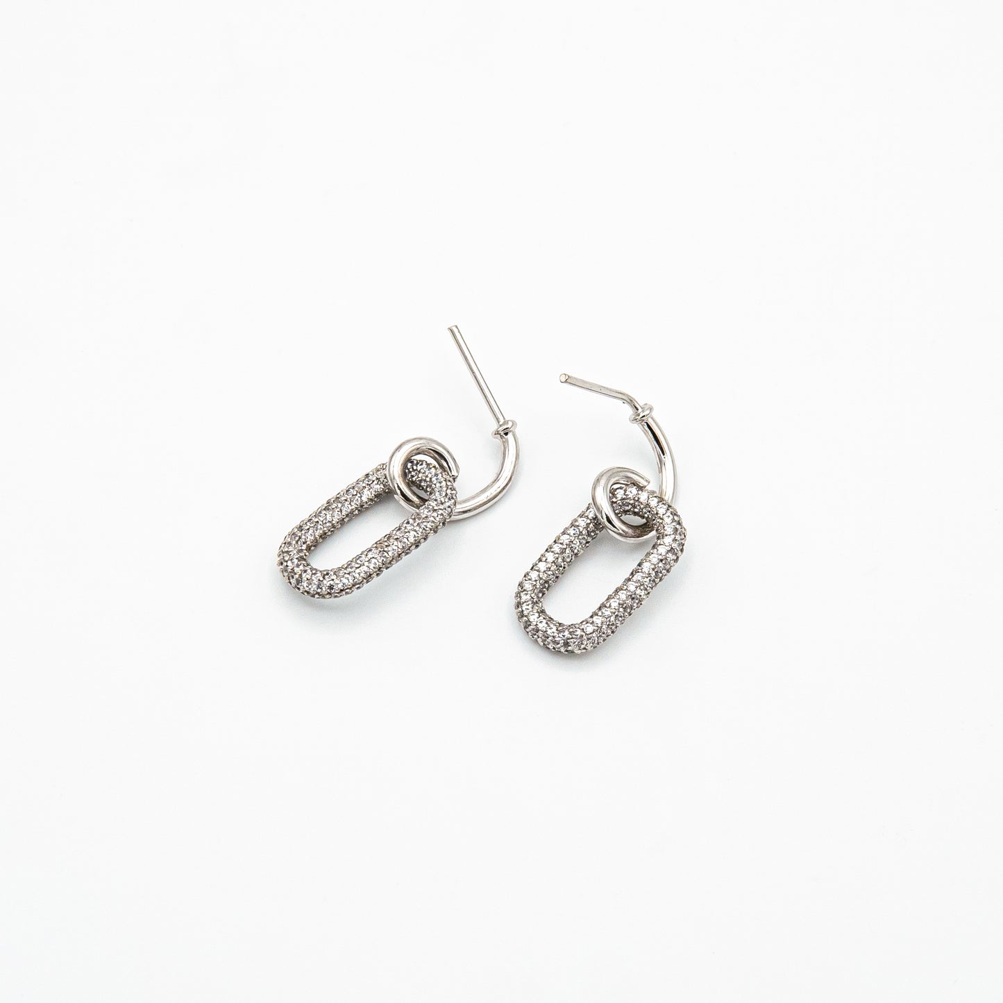 Oval Link Dangling Earrings