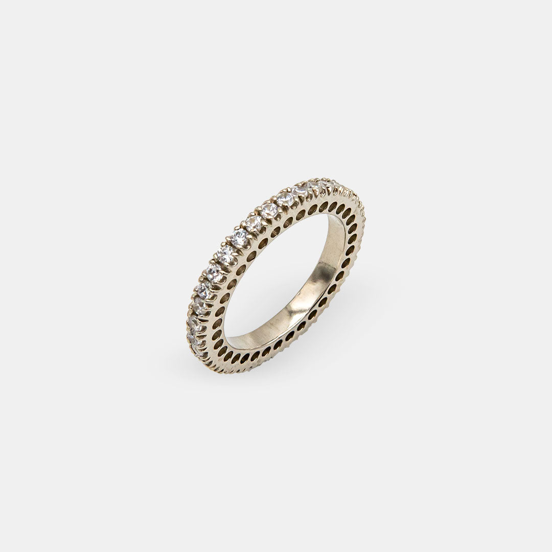 White Stacker Band Ring