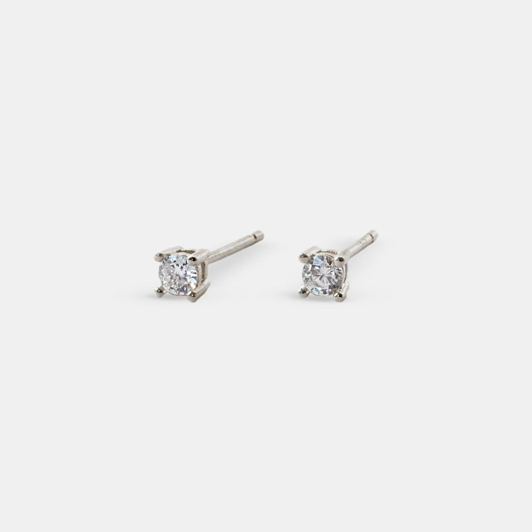 Solitaire Stud Earrings