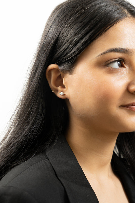 Moonstone Stud Earrings