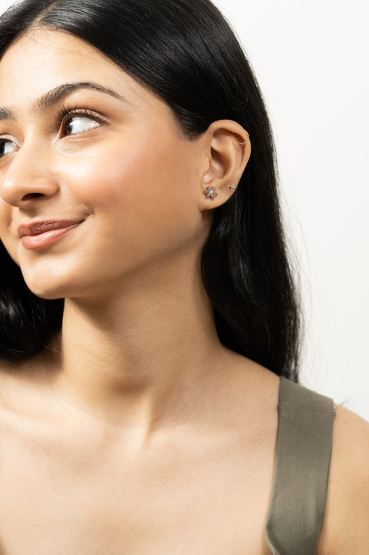 3D Rose Stud Earrings