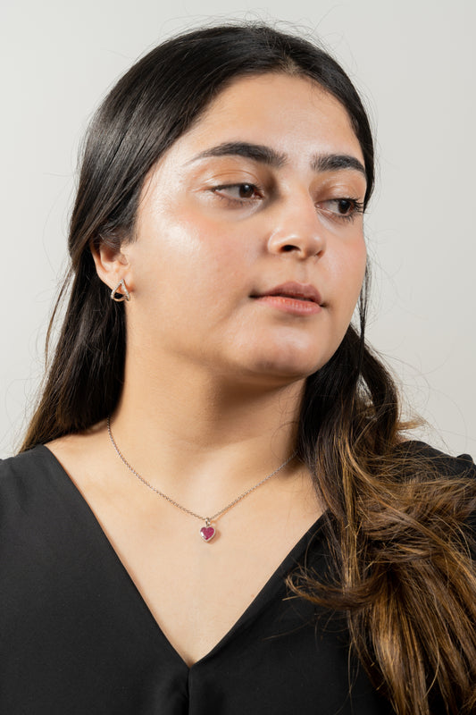 Open Chevron Stud Earrings