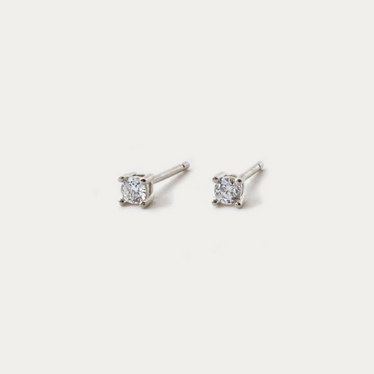Solitaire Stud Earrings