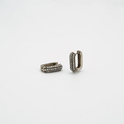 Pearl Halo Hoop Earring