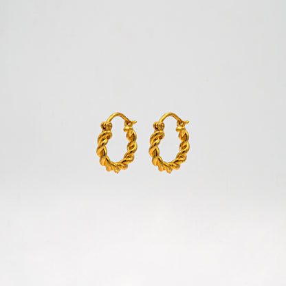 Croissant Twist Hoop Earrings