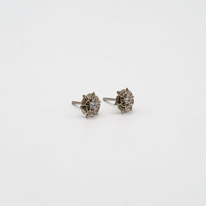 3D Rose Stud Earrings