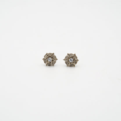 3D Rose Stud Earrings