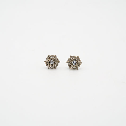 3D Rose Stud Earrings