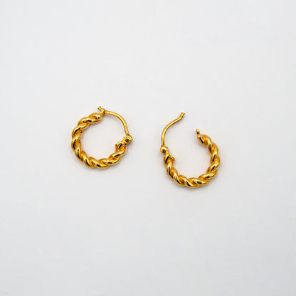 Croissant Twist Hoop Earrings