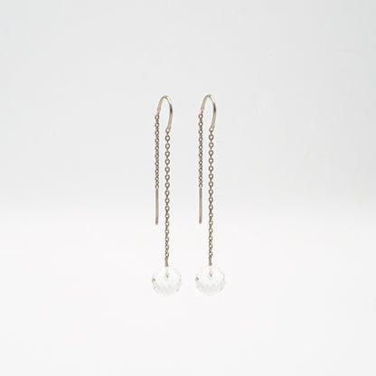 Clear Quartz Thread Earrings