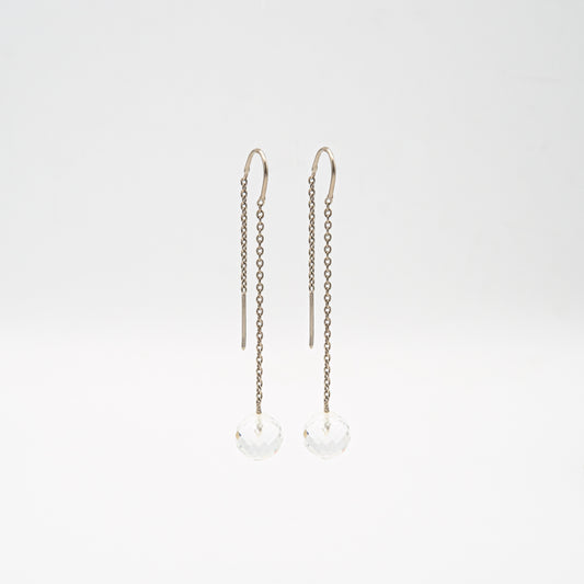 Clear Quartz Thread Earrings