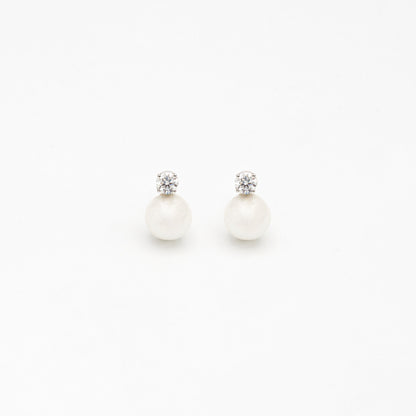 Drop Zircon Earring With Pearl