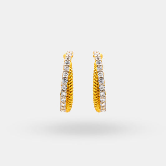 Crossover Hoop Earrings
