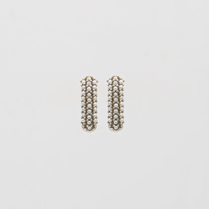 Pearl Halo Hoop Earring