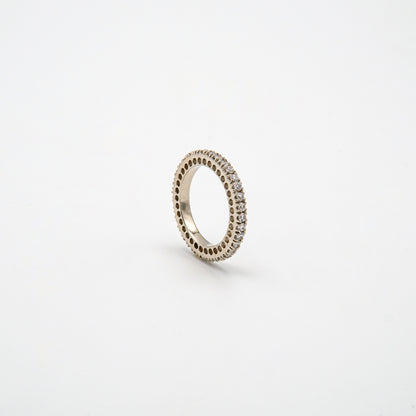 White Stacker Band Ring