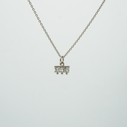 3 Stones Bar Pendant