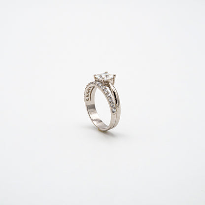 Sleek CZ Dual Band Ring