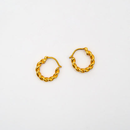 Croissant Twist Hoop Earrings