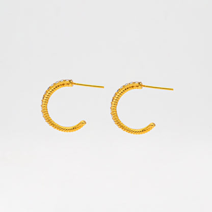 Crossover Hoop Earrings