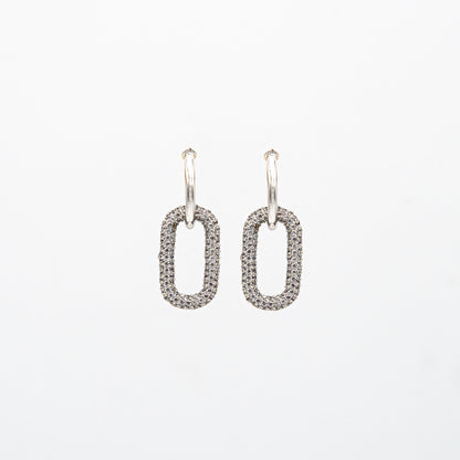Oval Link Dangling Earrings