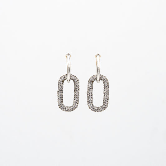 Oval Link Dangling Earrings