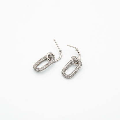 Oval Link Dangling Earrings
