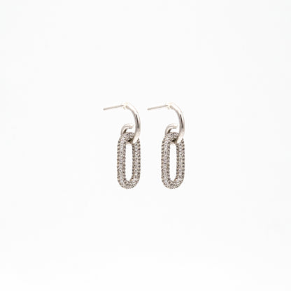 Oval Link Dangling Earrings