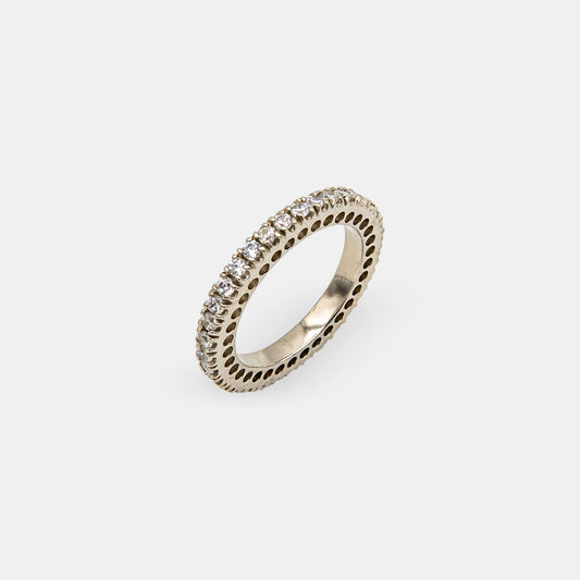 White Stacker Band Ring