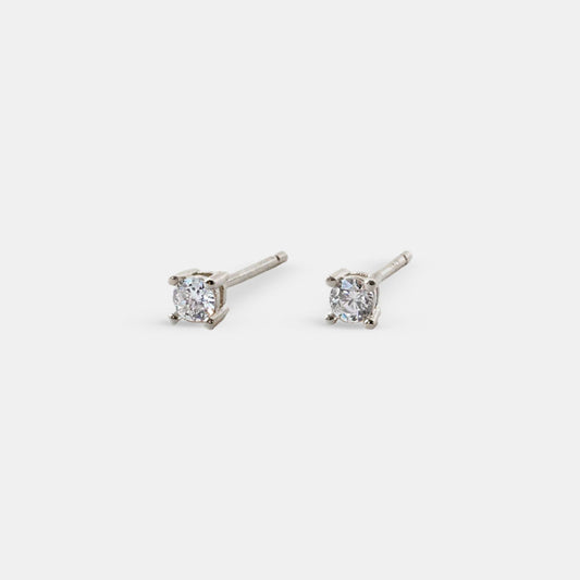 Solitaire Stud Earrings